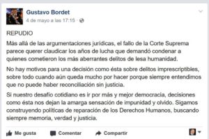 gustavo bordet y fallo corte may 2017