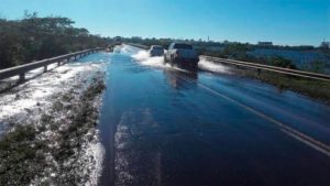 ruta 14 creciente jun 2017 con agua