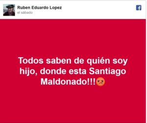 Santiago Maldonado pedido Lopez ago 2017