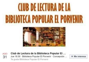 biblioteca popular el porvenir club de lectura ago 2017