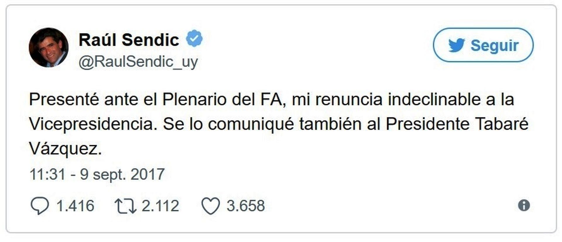 raul sendic renuncia por tuiter